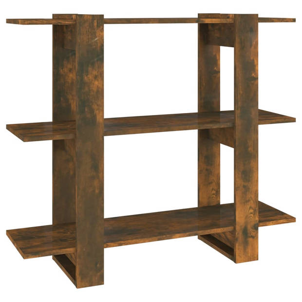 The Living Store Boekenkast Smoked Oak - 100x30x87 cm - Veelzijdig en praktisch