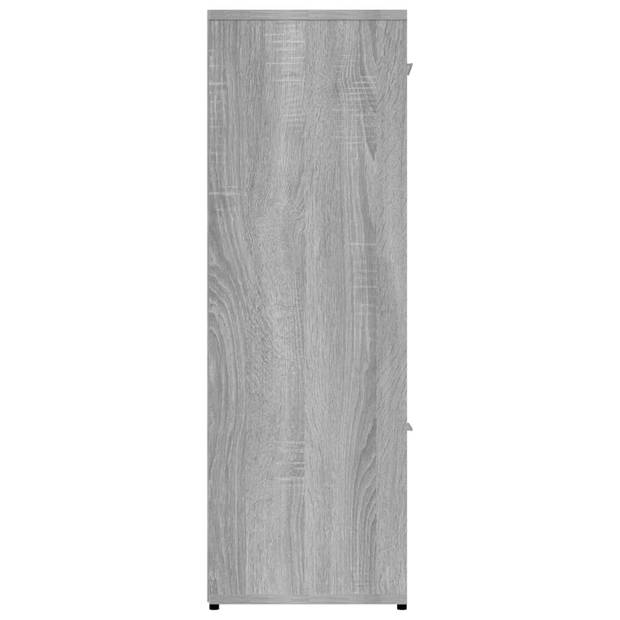 vidaXL Boekenkast 90x30x90 cm bewerkt hout grijs sonoma eikenkleurig