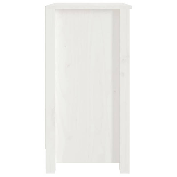vidaXL Boekenkast 50x35x68 cm massief grenenhout wit