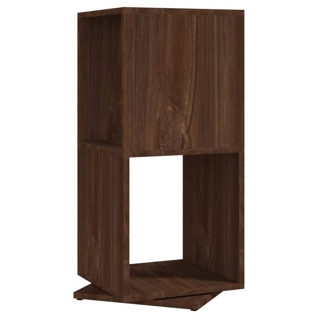 The Living Store Draaibare Kast - Bruineiken - 34.5 x 34.5 x 75.5 cm - 2 schappen