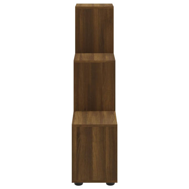vidaXL Boekenkast trapvormig 107 cm bewerkt hout bruin eikenkleur