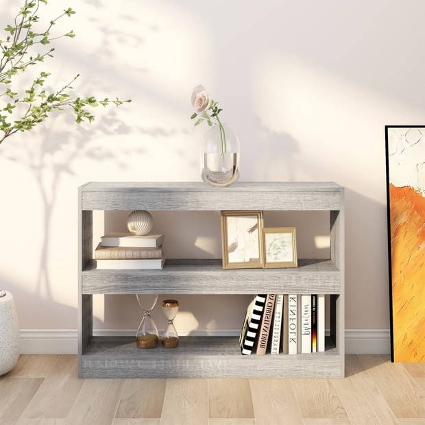 The Living Store Boekenkast Sonoma Eiken - 100 x 30 x 72 cm - Grijs