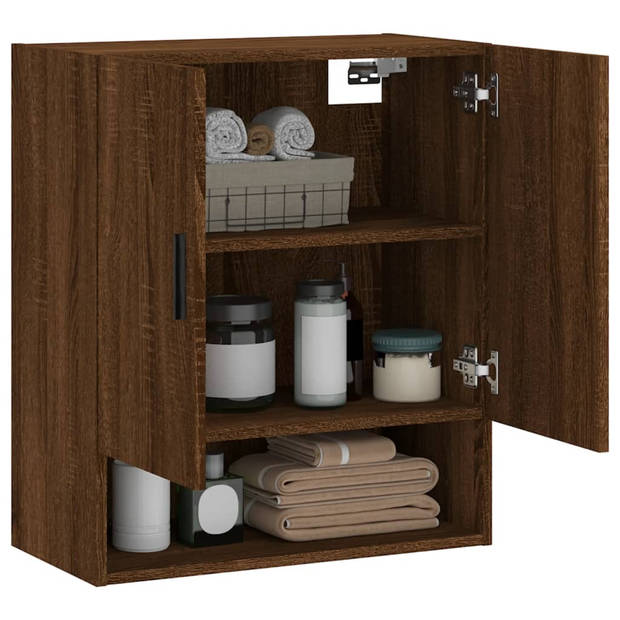 The Living Store Zwevende Wandkast - Bruineiken - 60 x 31 x 70 cm - Duurzaam hout