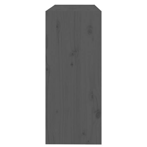 vidaXL Boekenkast/kamerscherm 80x30x135,5 cm massief grenenhout grijs