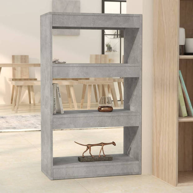 The Living Store Boekenkast Betongrijs - 60 x 30 x 103 cm - Stevig en stabiel