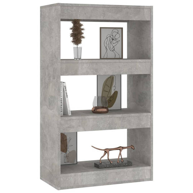 The Living Store Boekenkast Betongrijs - 60 x 30 x 103 cm - Stevig en stabiel