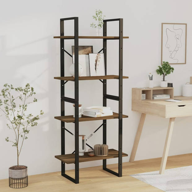 The Living Store Boekenkast 4 schappen - 60 x 30 x 140 cm (B x D x H) - bruineiken