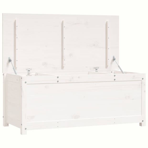 The Living Store Opbergdoos Massief Grenenhout - 110 x 50 x 45.5 cm - Wit