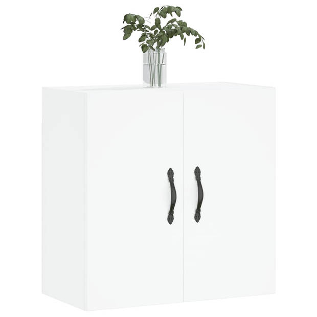 The Living Store Wandkast Wit - 60 x 31 x 60 cm - Bewerkt hout