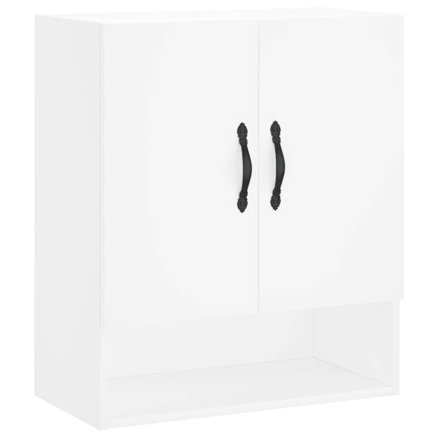 The Living Store Wandkast Decoratieve en praktische wandgemonteerde opbergkast - 60 x 31 x 70 cm - wit