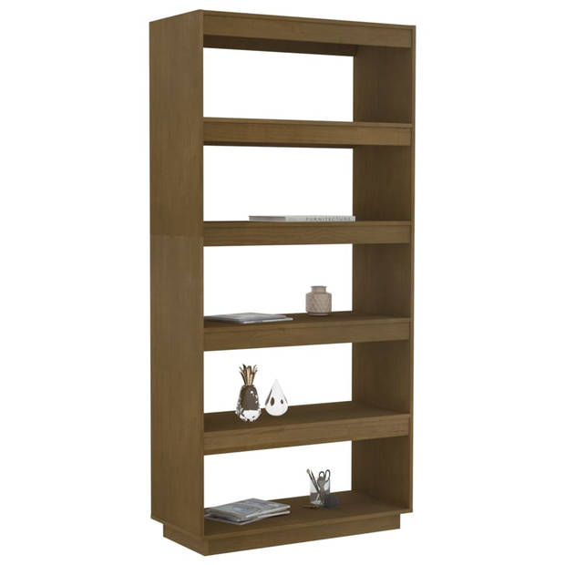 The Living Store Boekenkast Honey Pine - 80 x 35 x 167 cm - Massief grenenhout