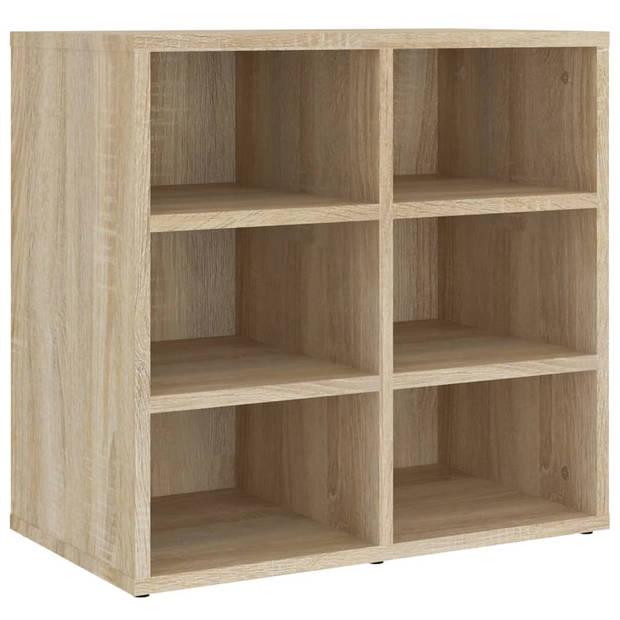 The Living Store Schoenenkasten 2 st 52-5x30x50 cm sonoma eikenkleurig - Kast