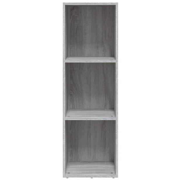 The Living Store Boekenkast - Eikenhout - 36 x 30 x 114 cm - Grijs Sonoma Eiken