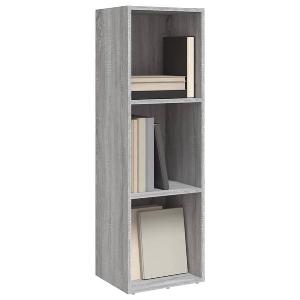 The Living Store Boekenkast - Eikenhout - 36 x 30 x 114 cm - Grijs Sonoma Eiken