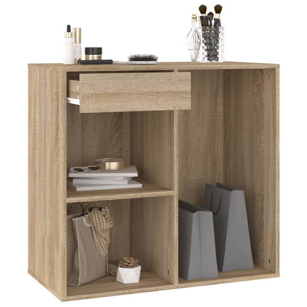 The Living Store Cosmeticakast - Sonoma Eiken - 80 x 40 x 75 cm - Stevig en praktisch design