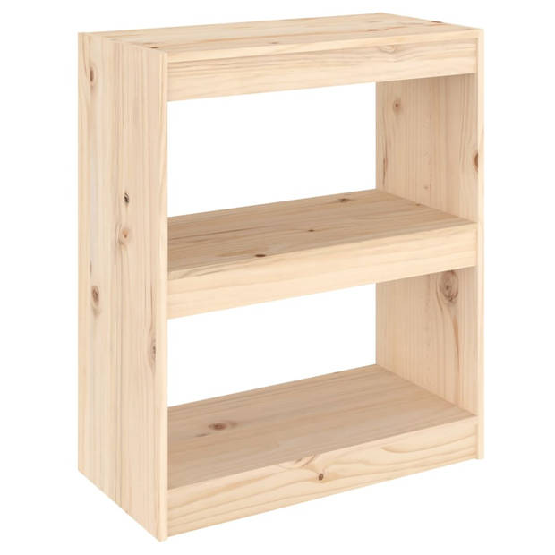 The Living Store Boekenkast - Massief grenenhout - 60 x 30 x 71.5 cm - Ruime vakken