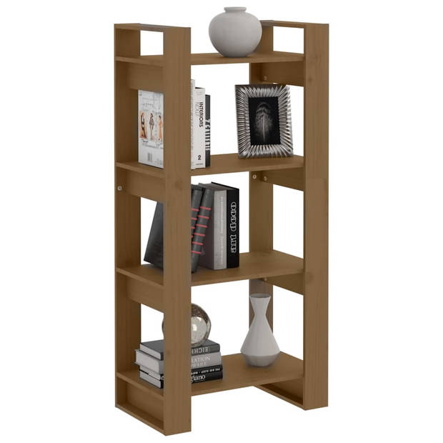 The Living Store Boekenkast - Houten - 60x35x125 cm - Honingbruin