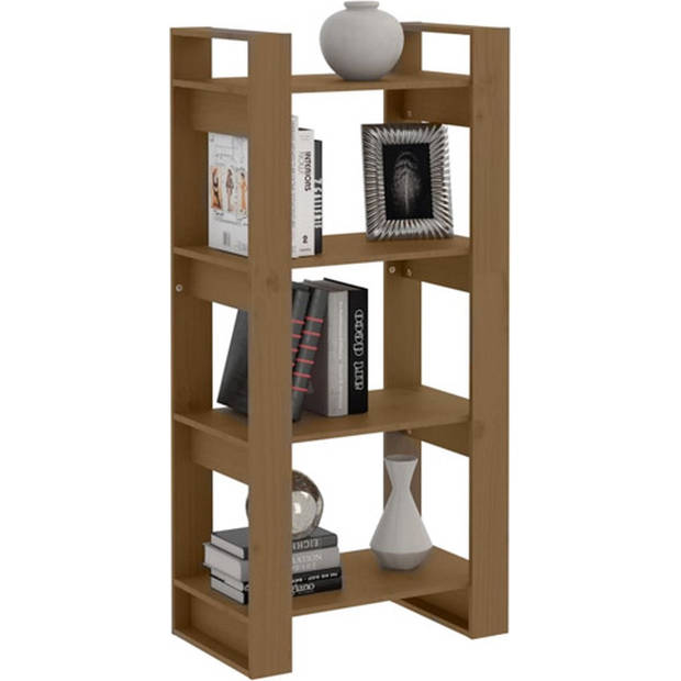 The Living Store Boekenkast - Houten - 60x35x125 cm - Honingbruin