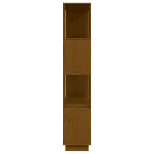 The Living Store Boekenkast Grenenhout - 80 x 25 x 132 cm - Honingbruin