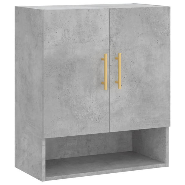 The Living Store Wandkast Betongrijs - - Afmetingen- 60 x 31 x 70 cm - Duurzaam bewerkt hout