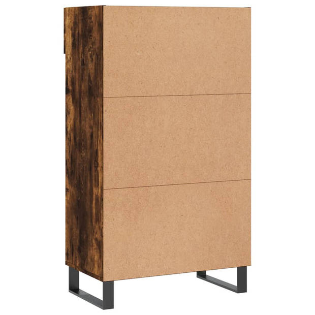 The Living Store Schoenenkast - Gerookt Eiken - Hout/IJzer - 60x35x105cm - Stabiel Blad