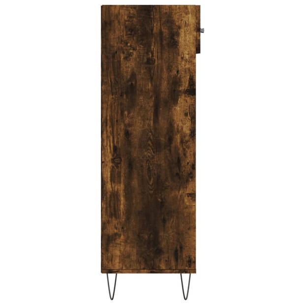 The Living Store Schoenenkast - Smoked Oak - 60 x 35 x 105 cm - Duurzaam hout - Voldoende opbergruimte