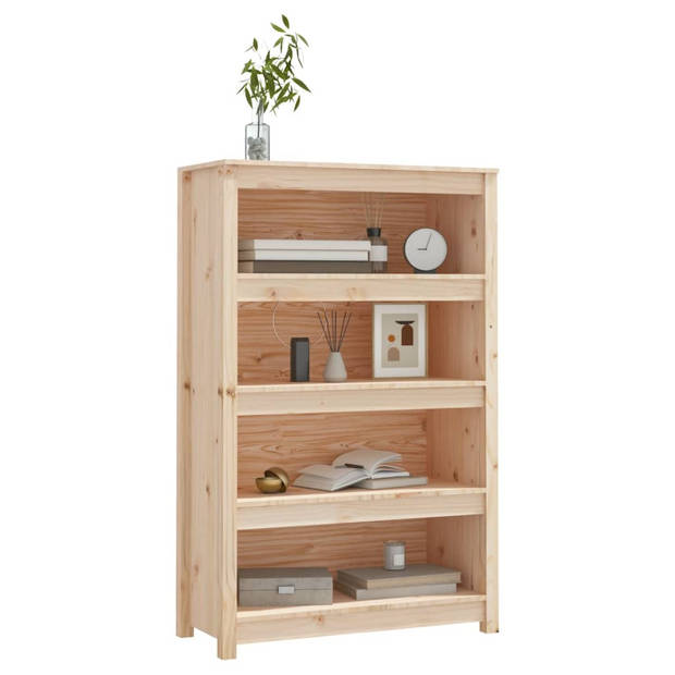 The Living Store Boekenkast - Massief grenenhout - 80 x 35 x 126 cm - Rustieke uitstraling