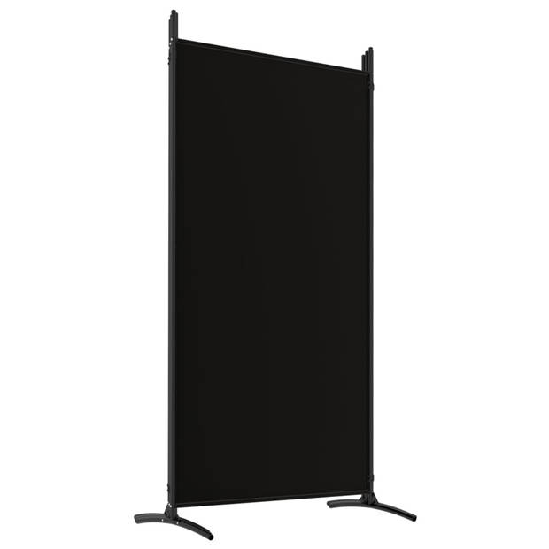 vidaXL Kamerscherm met 5 panelen 433x180 cm stof zwart