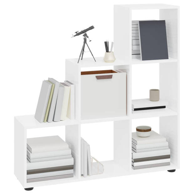 The Living Store Boekenkast - 104 x 29 x 107 cm - Hoogglans wit