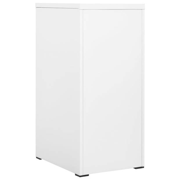 vidaXL Archiefkast 46x62x102,5 cm staal wit