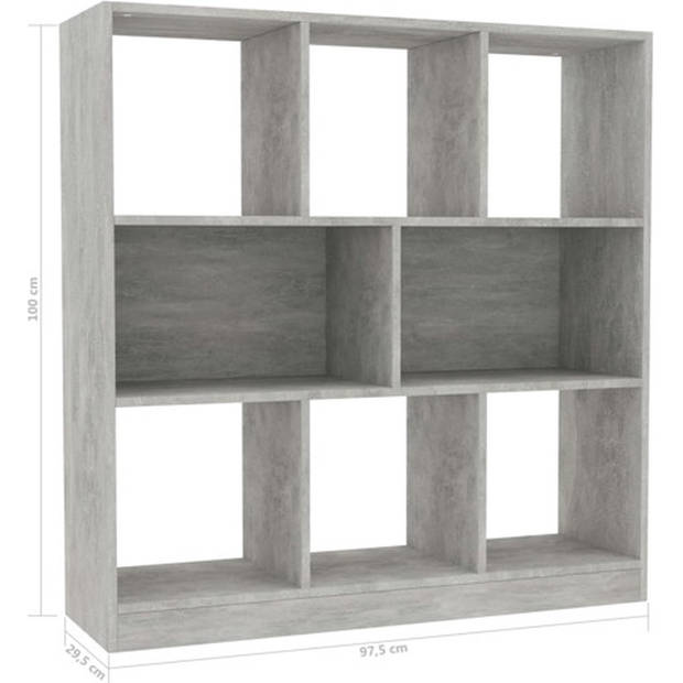 The Living Store Boekenkast - 97.5 x 29.5 x 100 cm - Bewerkt hout