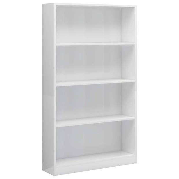 The Living Store Boekenkast - 80 x 24 x 142 cm - Hoogglans wit