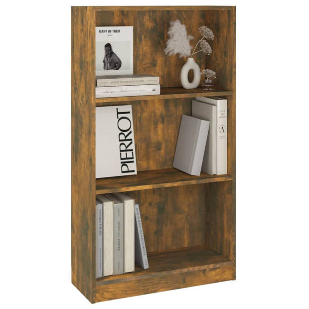 The Living Store Boekenkast vakken - 60x24x109cm - Gerookt eiken