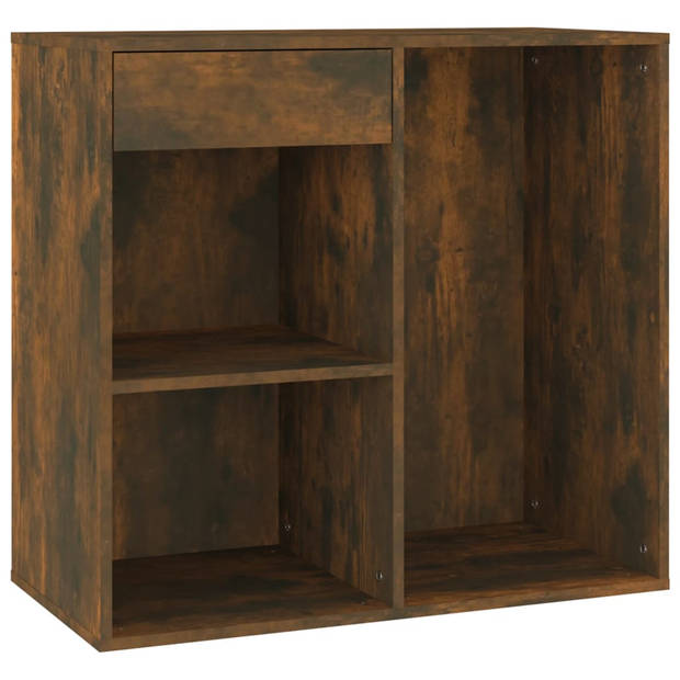 The Living Store Cosmeticakast Gerookt Eiken - 80x40x75cm - Met lade en vakken