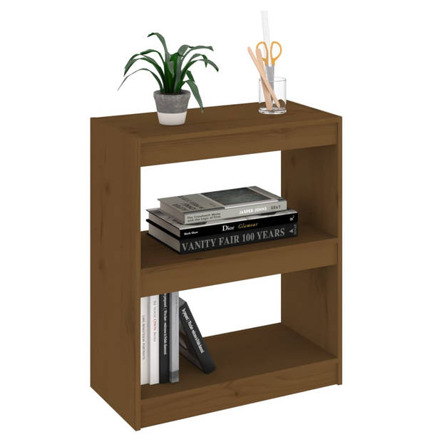 vidaXL Boekenkast/kamerscherm 60x30x71,5 cm grenenhout honingbruin