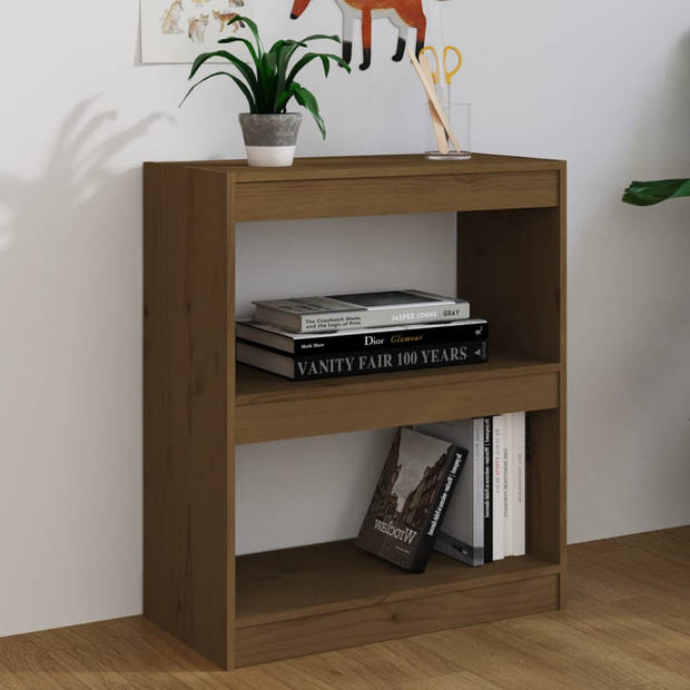 vidaXL Boekenkast/kamerscherm 60x30x71,5 cm grenenhout honingbruin