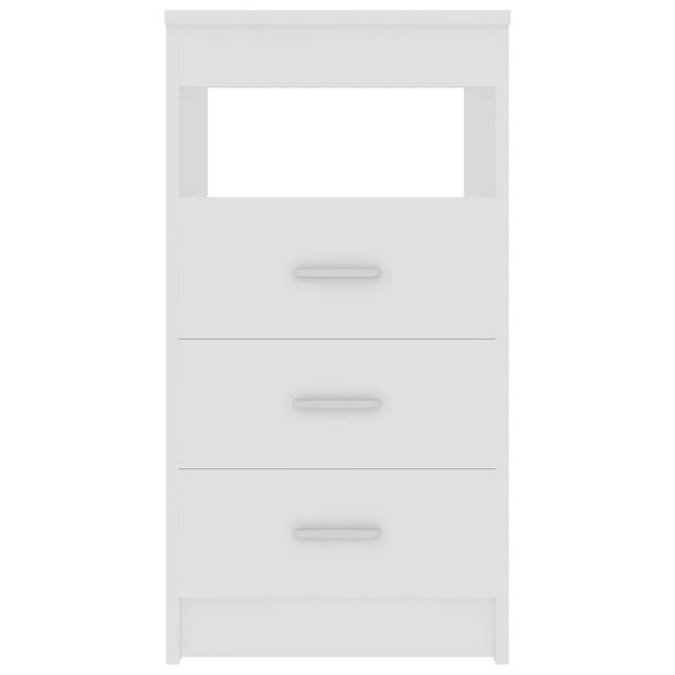 The Living Store Ladekast - Wit - 40 x 50 x 76 cm -3 lades - 1 bovenschap