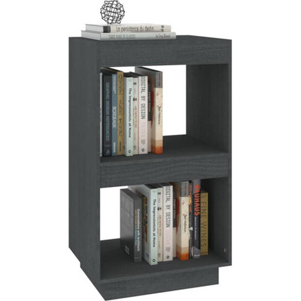 The Living Store Boekenkast - Grenenhout - 40x35x71 cm - Grijs