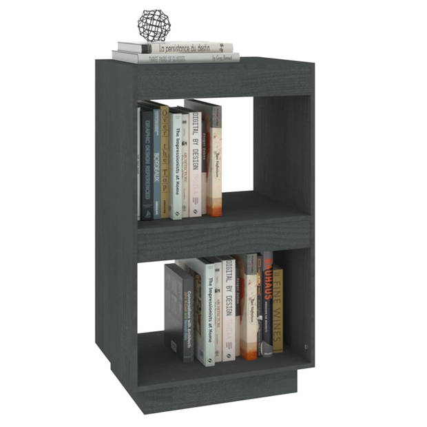 The Living Store Boekenkast - Grenenhout - 40x35x71 cm - Grijs