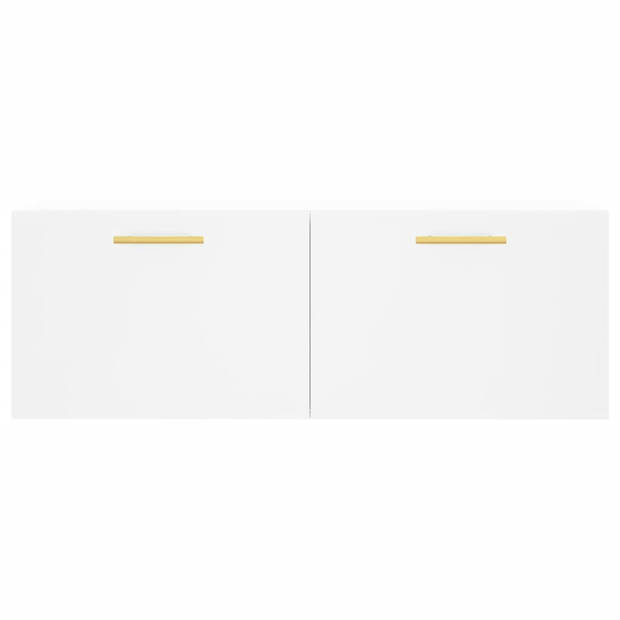 The Living Store Wandkast - naam - Decoratief - 100 x 36.5 x 35 cm - Wit