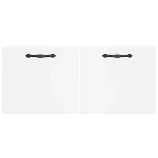 The Living Store Wandkast - Opbergkast - 80x36.5x35 cm - Wit