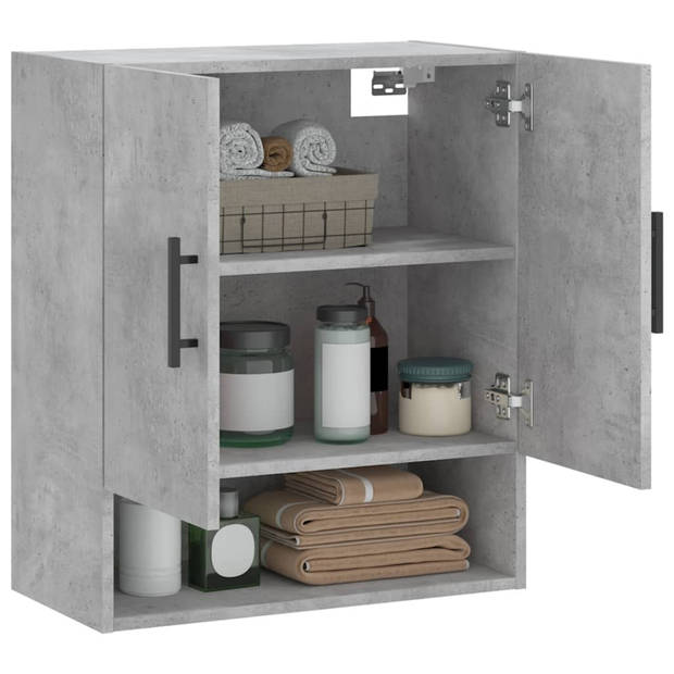 The Living Store Wandkast - Betongrijs - 60 x 31 x 70 cm - Duurzaam bewerkt hout