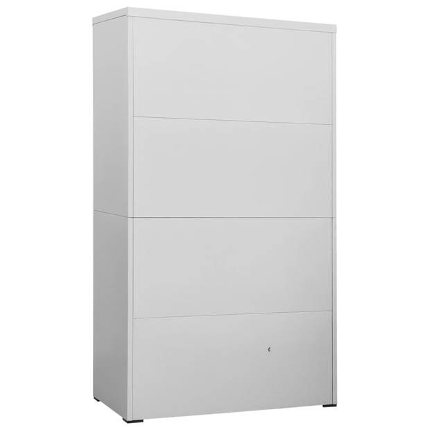 The Living Store Archiefkast - 5 lades - 90 x 46 x 164 cm - Lichtgrijs