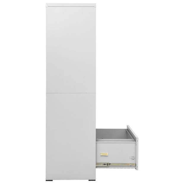 The Living Store Archiefkast - 5 lades - 90 x 46 x 164 cm - Lichtgrijs