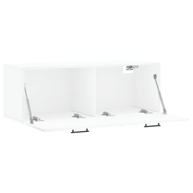 The Living Store Wandkast - Wandgemonteerd - 100x36.5x35 cm - Wit