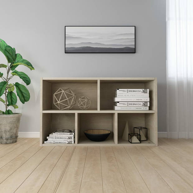 The Living Store Boekenkast spaanplaat - 50 x 25 x 80 cm - sonoma eiken