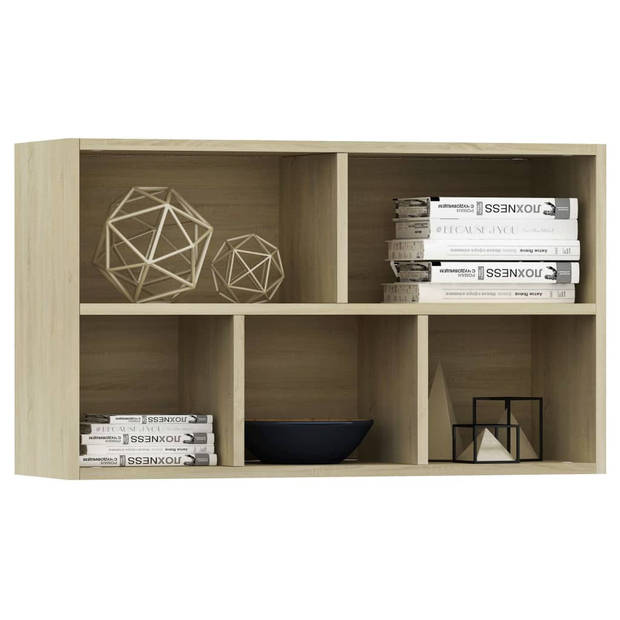 The Living Store Boekenkast spaanplaat - 50 x 25 x 80 cm - sonoma eiken