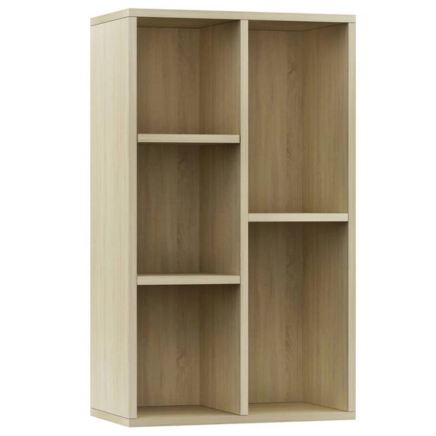 The Living Store Boekenkast spaanplaat - 50 x 25 x 80 cm - sonoma eiken