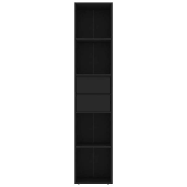 vidaXL Boekenkast 36x30x171 cm bewerkt hout zwart