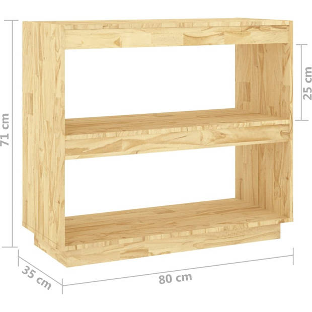 The Living Store Boekenkast Grenenhout - 80 x 35 x 71 cm - Strak ontwerp